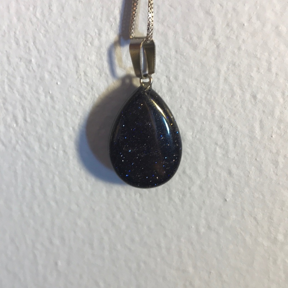 New Black and Blue Sand Pendant - Picture 3 of 6